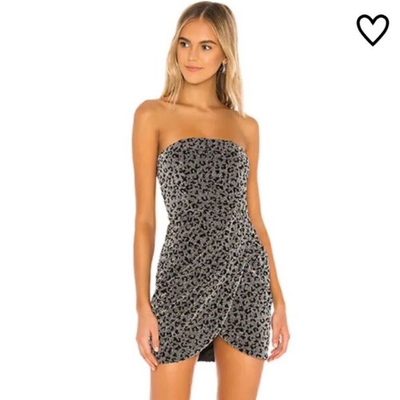 NEW REVOLVE SUPERDOWN Cheetah Metallic Mini Dress - Picture 1 of 3
